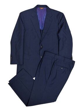 $3,000 PAUL STUART SUIT Vintage Luxury Wool Mohair Pinstripe Blazer & Pants 38R